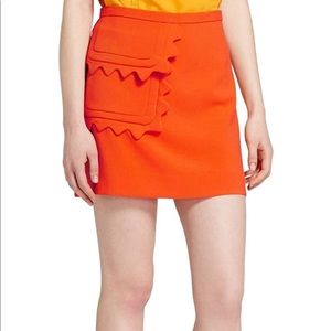 Victoria Beckham Orange Skirt with Pockets